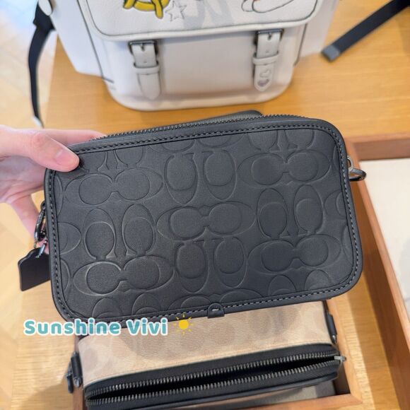 NWT Coach Wyatt Crossbody In Signature Leather Black CY888